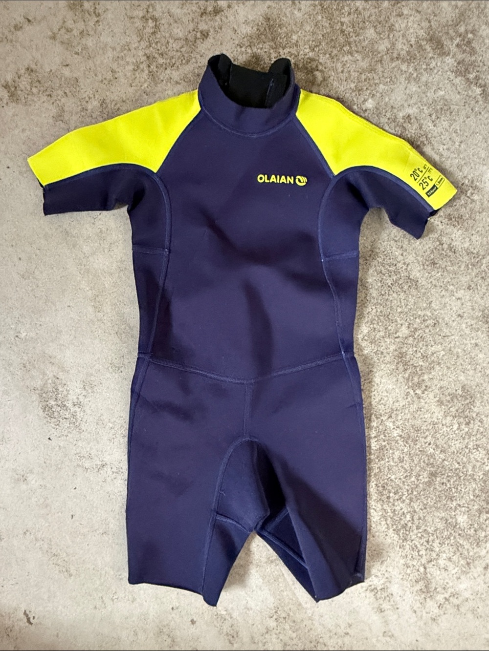 Olian Kids Short Sleeve Rashguard - Navy & Yellow